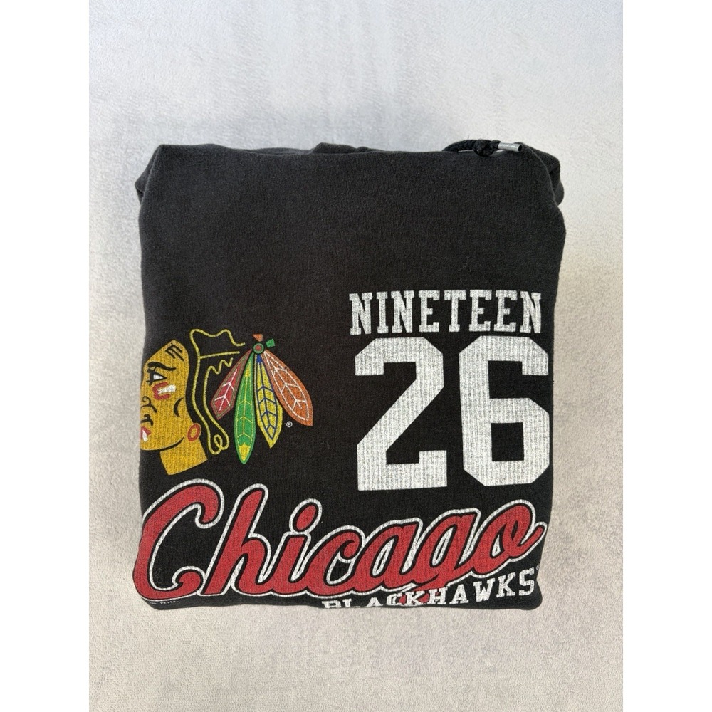 Antigua Chicago Blackhawks Black Hoodie Size M